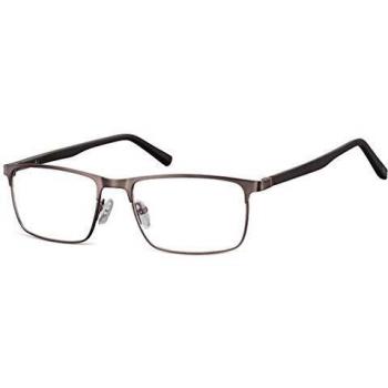 Montura de estilo rectángulo gris metalizado, lentes recetadas – SmartBuy