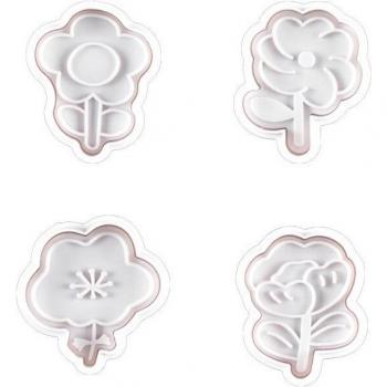 Blume in 3D Keks Cutter – 4‑teiliger Bastel‑Keksstempel