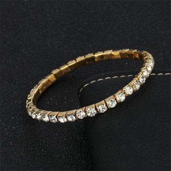 Bracelet en cristal élastique pour femmes, vintage, ajustable, bijoux de fête