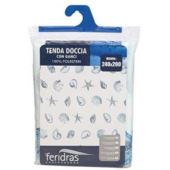 Panier de douche Feridras 240x200 en tissu floral‑géométrique