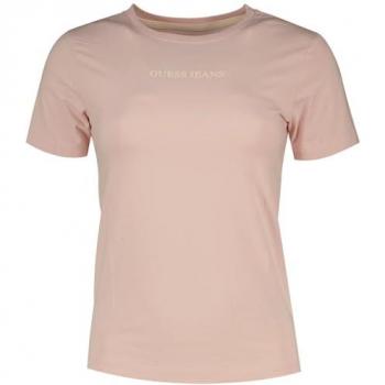 Guess Jeans T-Shirt Maniche Corti Logo Royal Blush