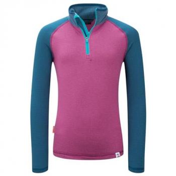 Trollkids Rauland Pullover für Kinder mit Halbreißverschluss bright berry