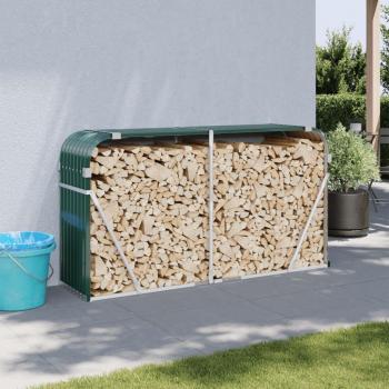 Leñero de Acero Galvanizado Marrón 180x45x100 cm – VidaXL