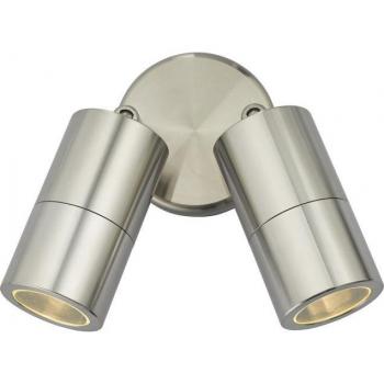 Aluminium Spot Brossé 18 cm – 2 Ampoules (Ortega)