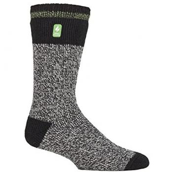 Herren Thermo-Flauschsocken Schwarz-Grün