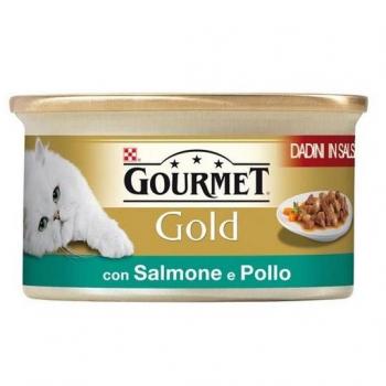 Pack 24 Gourmet Gold Bocaditos em Molho de Salmão e Frango