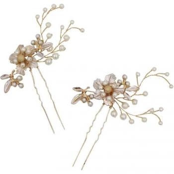 Pinza para el pelo de flores pintadas