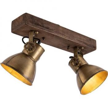 Qazqa E27 Aufbaustrahler in Bronze