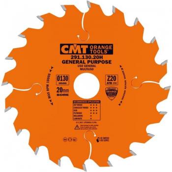 Disco de corte CMT para sierra circular de 130 mm de diámetro y garantía Z-20 ATB