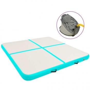 Vidaxl Pvc Inflatable Gymnastics Mat With Pump 200x200x15 Cm Verde