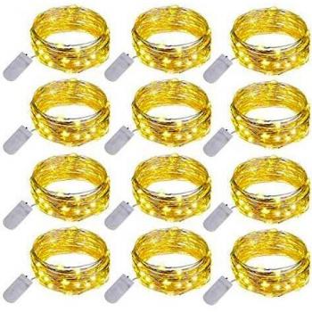 Ehome Holiday Glow Strip, 12‑Piece, 20 LED Micro Battery Operated