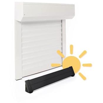Volet Roulant Solaire Aluminium Blanc 220x150 cm Motorisé