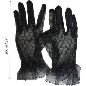Rêve Floréal – Gants Mariage Filet et Dentelle