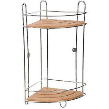 Scaffale per bagno a 2 livelli in bambù