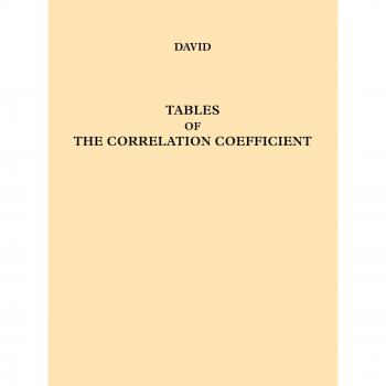 Tables of the Ordinates and Probability Integral of the Distribution of the Correlation Coefficient in Small Samples