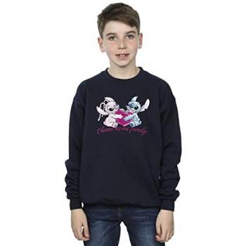 Blue Boys’ Lilo & Stitch Ohana Angel Heart Pullover