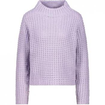 Monari Blusenshirt Strickpullover mit Pineapplemuster soft lilac