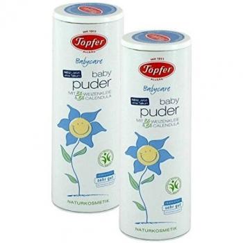Töpfer Babycare Puder ohne Talkum, 2er Pack