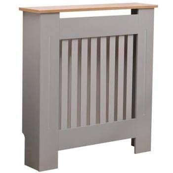 Small Wooden Slatted Radiator Cover Cabinet