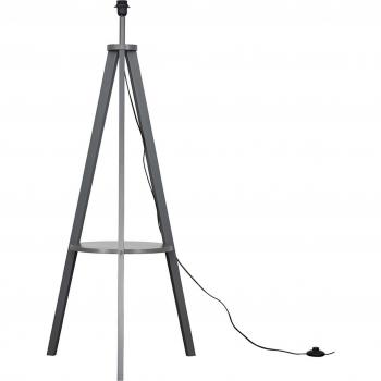 Morrigan Grey Tripod Floor Lamp with Shelf