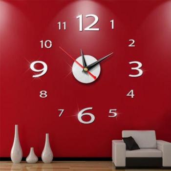 Miroir Horloge Murale 3D Accès Maison