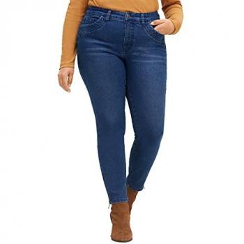 Sheego 7/8 Stretch Jeans mit Saum-Zipper, Größe 50, Himmelblau
