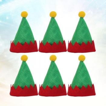 6 uds Sombreros de duende para dulces navideños