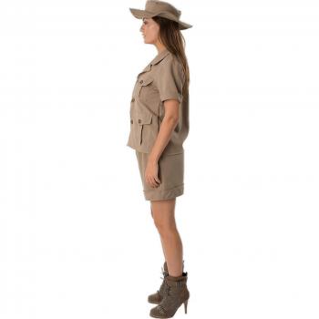 Vestido de Exploradora Animal Khaki para Mujer
