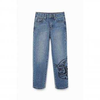 Desigual, Baumwolljeans Tiger, gerade geschnitten, 11/12, Blau