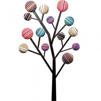 Appendiabiti da parete design Albero, Bubble Tree, 6 Ganci, Multicolore, 111x65x7 cm