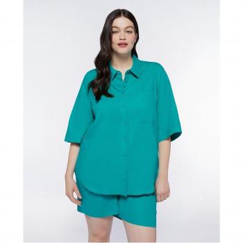 Camisa de Mujer con Bolsillo en el Pecho Fiorella Rubino