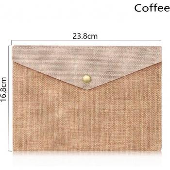 Bolso de almacenamiento A4/A5 imitación lino y lona