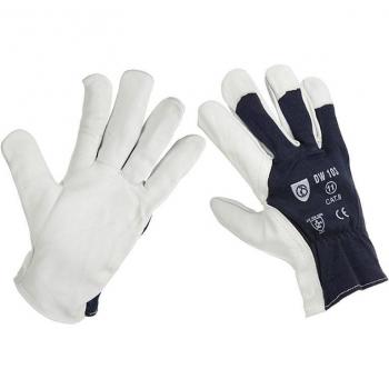 Cuir de Chèvre – Gants de Travail Bleu Marine, Numéro 8