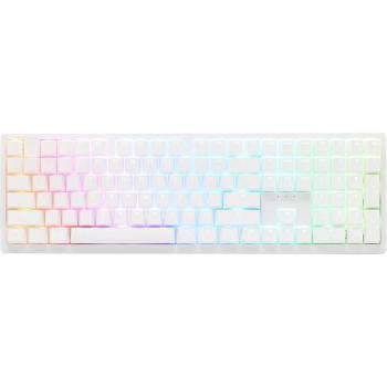 Zero 6108 Teclado Ducky RGB Blanco 100% Tri‑Modo MX2A Brown