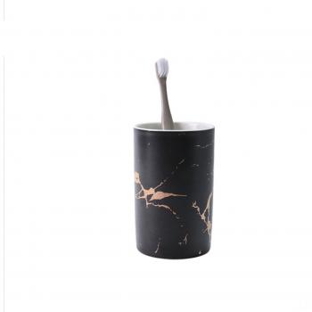 Bone China Black and White Gold Marble Wash Cup