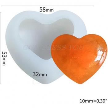 Molde de resina para pasteles en forma de corazón