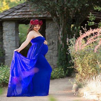 Schwangerschaftsrequisiten Maxikleid