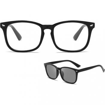 Square Frame Photochromic Blue Light Glasses