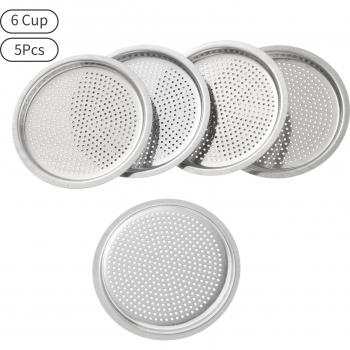 Filtros Reemplazo para Moka – 5 Piezas de Acero Inoxidable