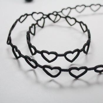 Cinta de terciopelo con diseño de estrellas y corazones para manualidades