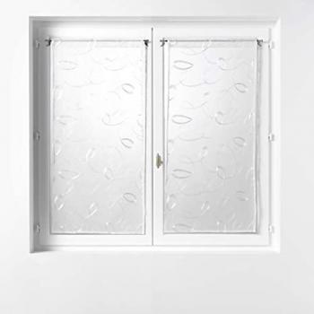 Hoops Veils 60×160 cm – Blanc – Passe-Tringlées