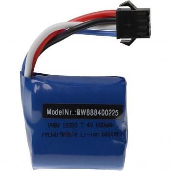 UDI‑001 Compatible 600 mAh 7.4 V Li‑Ion Power Cell (40×38×21 mm) – Vhbw