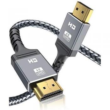 NEWDERY High Speed HDMI 2.0 4K@60Hz – 4 Meter, 18 Gbit/s, graues Kabel