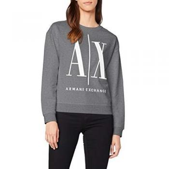 Sudadera de Felpa para Mujer Armani Exchange Gris Talla XS