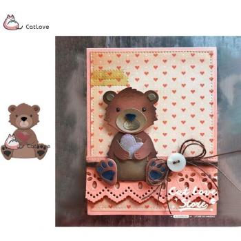 Oso de Peluche Repujado con patrón de corte para scrapbooking