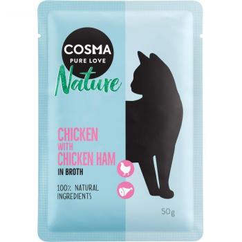 6x50g Cosma Nature poulet, jambon de poulet