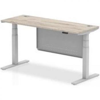 Air 1600x600 Grey Oak Workstation with Cable Ports