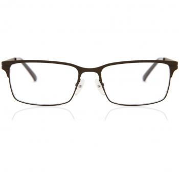 Montura Rectangular Completa en Metal Marrón, Lentes Receptores Hombre – Anti‑Azul SmartBuy