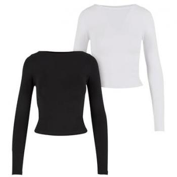 Urban Classic Ruffled Long Sleeve Top – 3XL Women's Double Pack