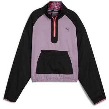 PUMA Damen Fitnesssweater Half Zip Woven lila | XL